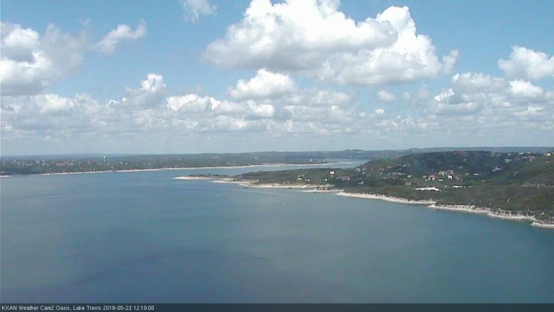 Lake Travis webcam, May 23, 2018 11:20 AM CT