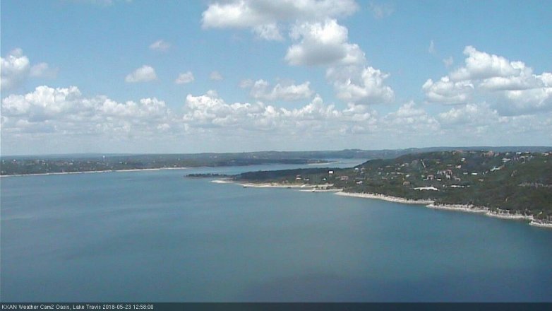 Lake Travis webcam, May 23, 2018 12:00 PM CT