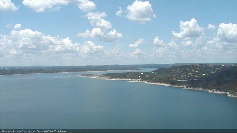 Lake Travis webcam, May 23, 2018 1:00 PM CT