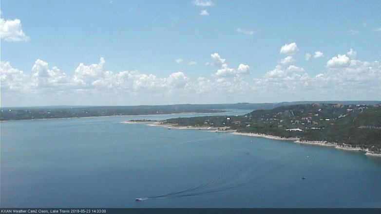 Lake Travis webcam, May 23, 2018 1:35 PM CT