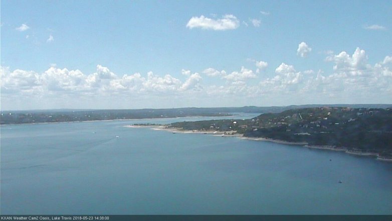 Lake Travis webcam, May 23, 2018 1:40 PM CT