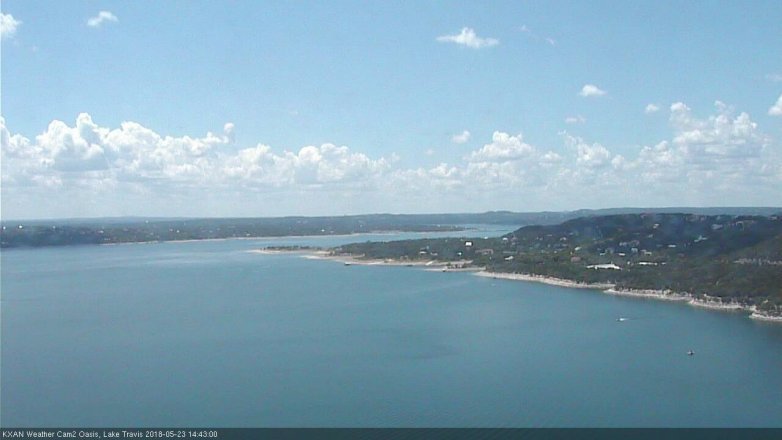 Lake Travis webcam, May 23, 2018 1:45 PM CT