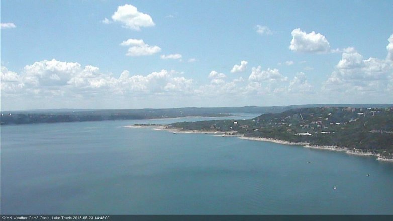 Lake Travis webcam, May 23, 2018 1:50 PM CT