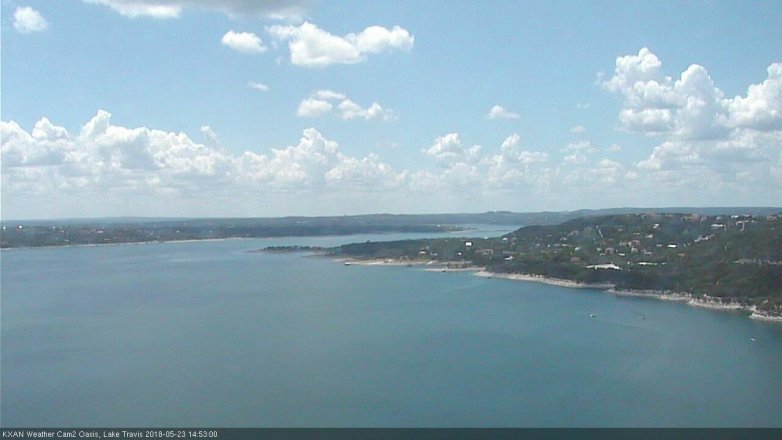 Lake Travis webcam, May 23, 2018 1:55 PM CT