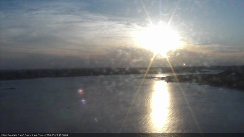 Lake Travis webcam, May 23, 2018 6:55 PM CT