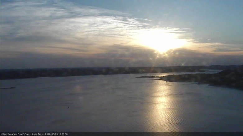 Lake Travis webcam, May 23, 2018 7:00 PM CT
