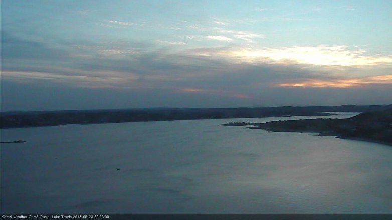 Lake Travis webcam, May 23, 2018 7:25 PM CT