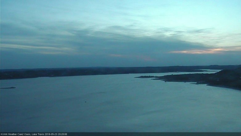 Lake Travis webcam, May 23, 2018 7:30 PM CT