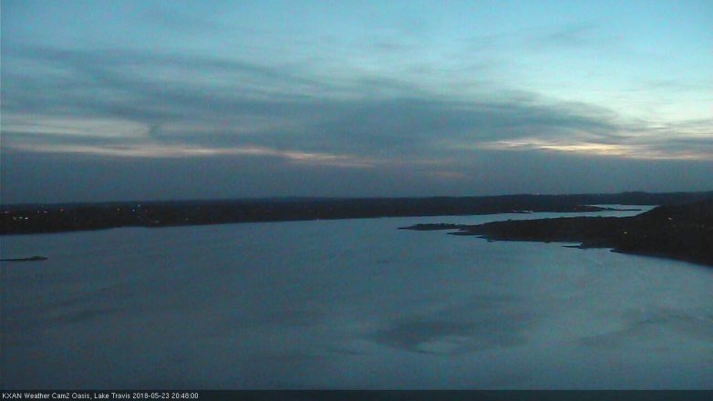 Lake Travis webcam, May 23, 2018 7:50 PM CT