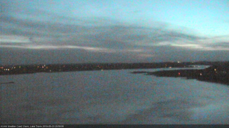 Lake Travis webcam, May 23, 2018 8:00 PM CT