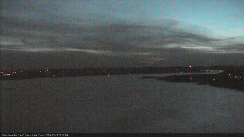 Lake Travis webcam, May 23, 2018 8:05 PM CT