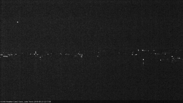 Lake Travis webcam, May 23, 2018 9:20 PM CT