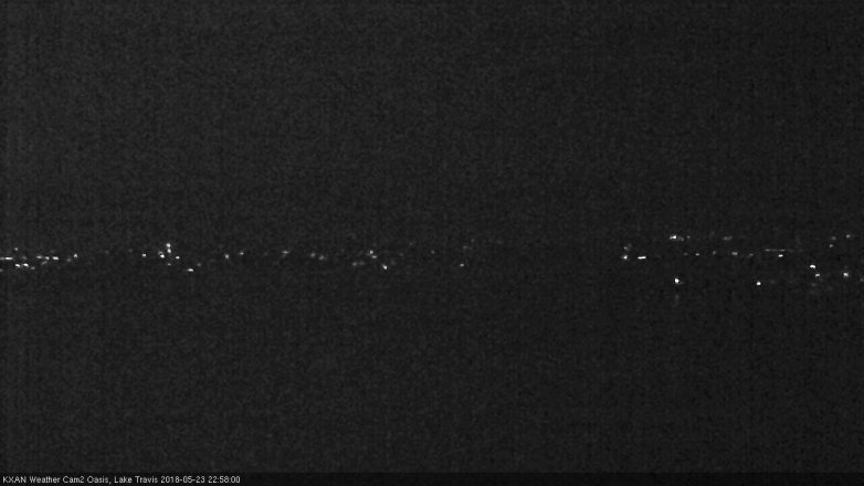 Lake Travis webcam, May 23, 2018 10:00 PM CT