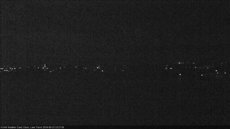 Lake Travis webcam, May 23, 2018 10:30 PM CT