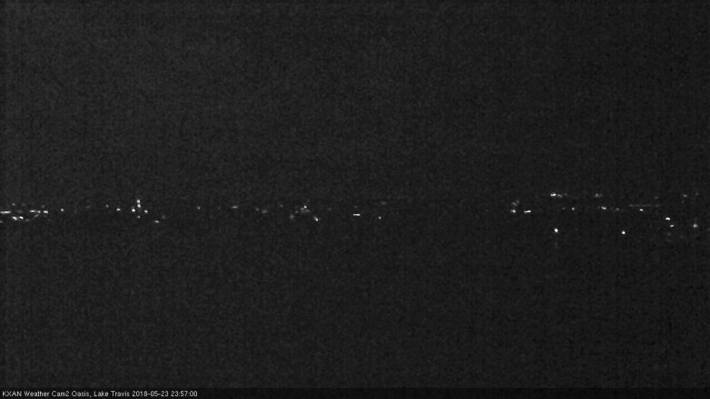 Lake Travis webcam, May 23, 2018 11:00 PM CT