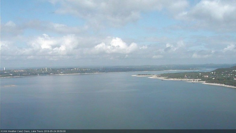 Lake Travis webcam, May 24, 2018 9:00 AM CT