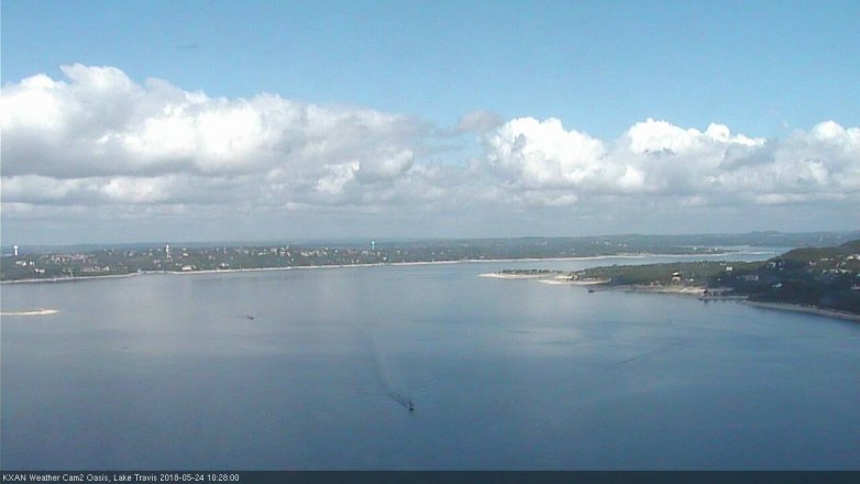 Lake Travis webcam, May 24, 2018 9:30 AM CT