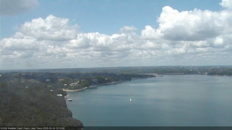 Lake Travis webcam, May 24, 2018 11:15 AM CT