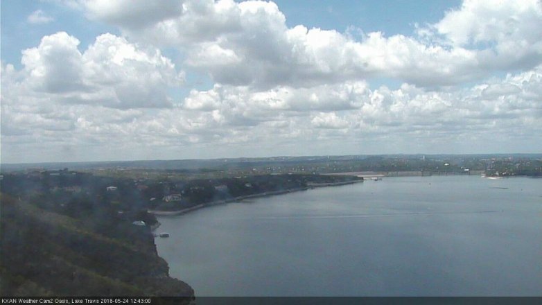 Lake Travis webcam, May 24, 2018 11:45 AM CT