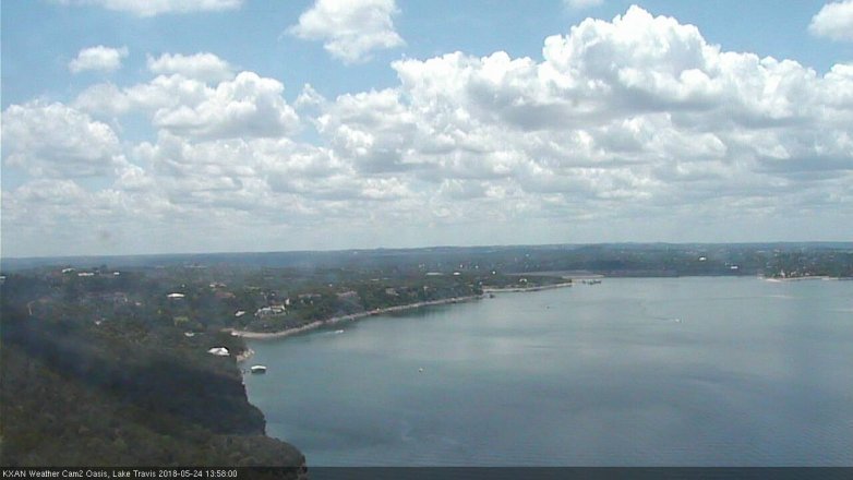 Lake Travis webcam, May 24, 2018 1:00 PM CT