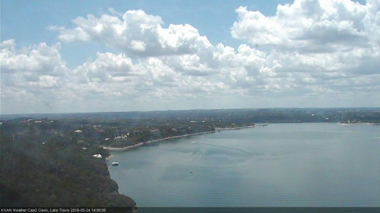 Lake Travis webcam, May 24, 2018 1:10 PM CT