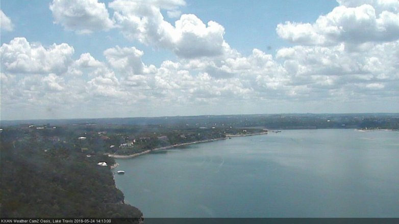 Lake Travis webcam, May 24, 2018 1:15 PM CT