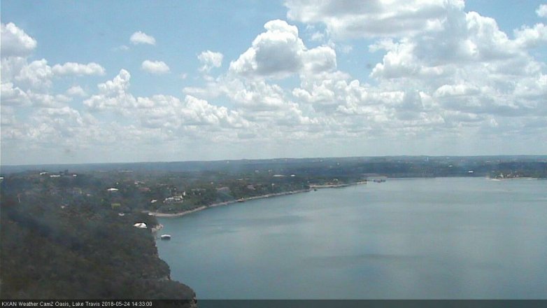 Lake Travis webcam, May 24, 2018 1:35 PM CT