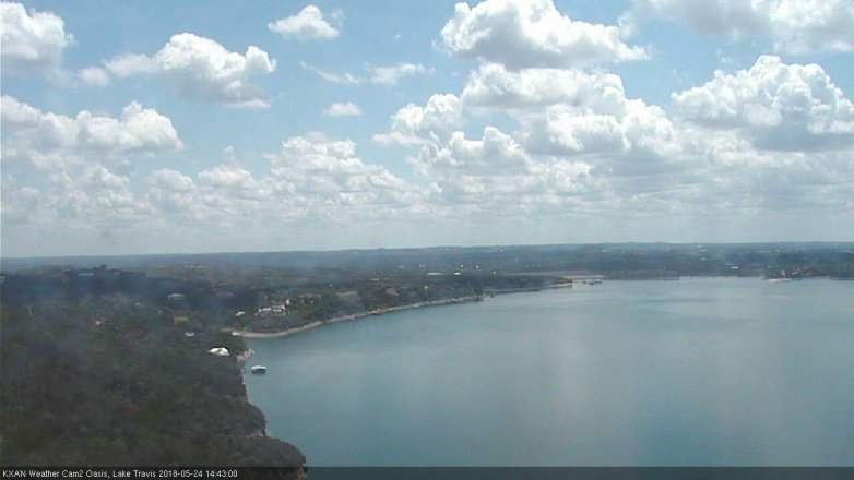 Lake Travis webcam, May 24, 2018 1:45 PM CT