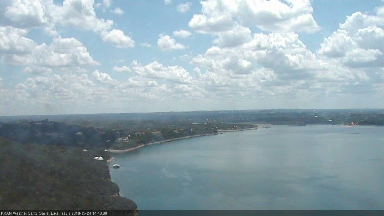 Lake Travis webcam, May 24, 2018 1:50 PM CT