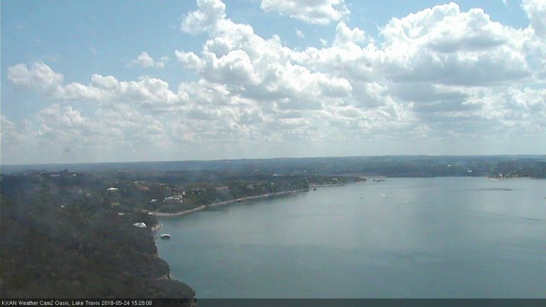 Lake Travis webcam, May 24, 2018 2:30 PM CT