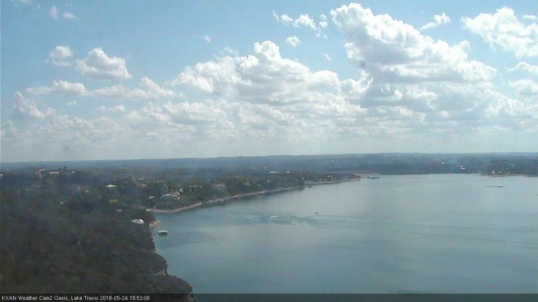 Lake Travis webcam, May 24, 2018 2:55 PM CT