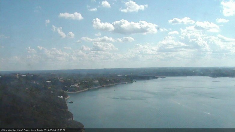 Lake Travis webcam, May 24, 2018 3:55 PM CT