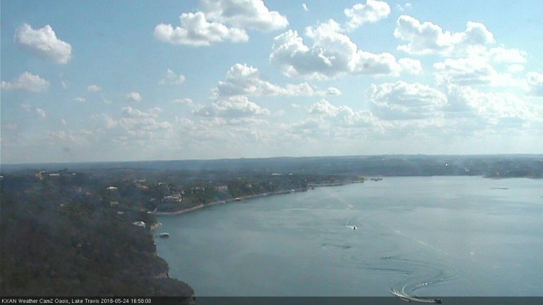 Lake Travis webcam, May 24, 2018 4:00 PM CT