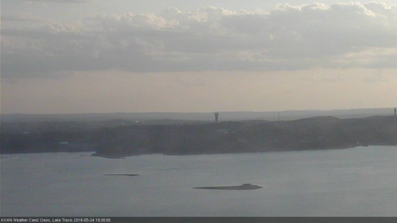 Lake Travis webcam, May 24, 2018 6:40 PM CT