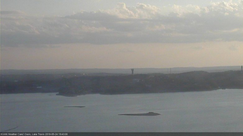 Lake Travis webcam, May 24, 2018 6:45 PM CT