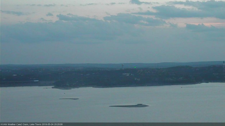 Lake Travis webcam, May 24, 2018 7:30 PM CT