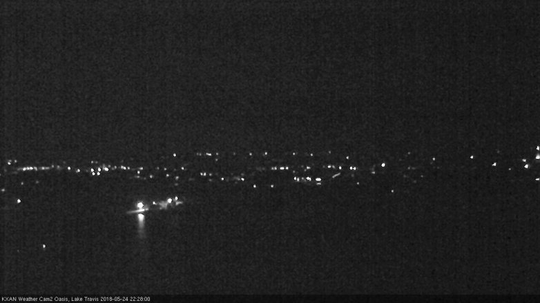 Lake Travis webcam, May 24, 2018 9:30 PM CT
