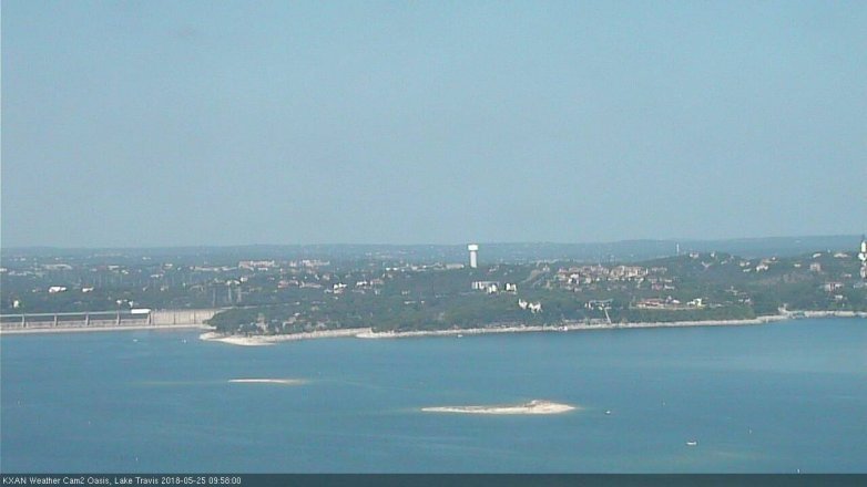 Lake Travis webcam, May 25, 2018 9:00 AM CT