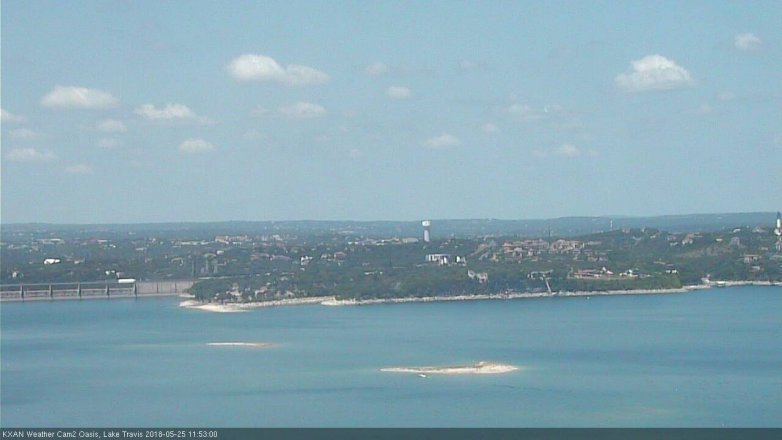 Lake Travis webcam, May 25, 2018 10:55 AM CT