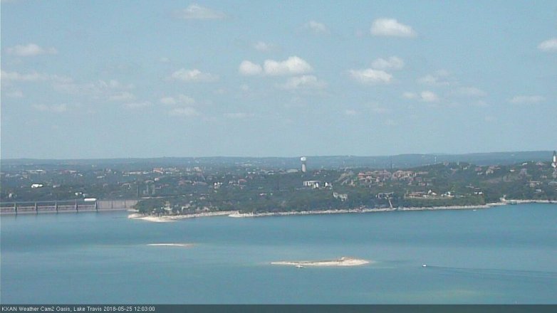 Lake Travis webcam, May 25, 2018 11:05 AM CT
