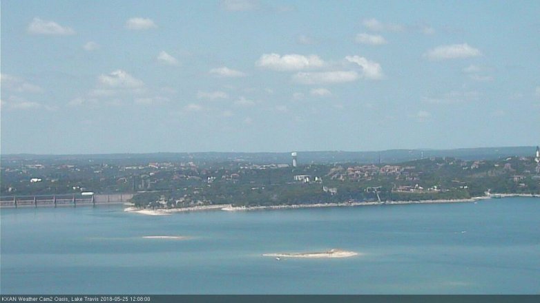 Lake Travis webcam, May 25, 2018 11:10 AM CT