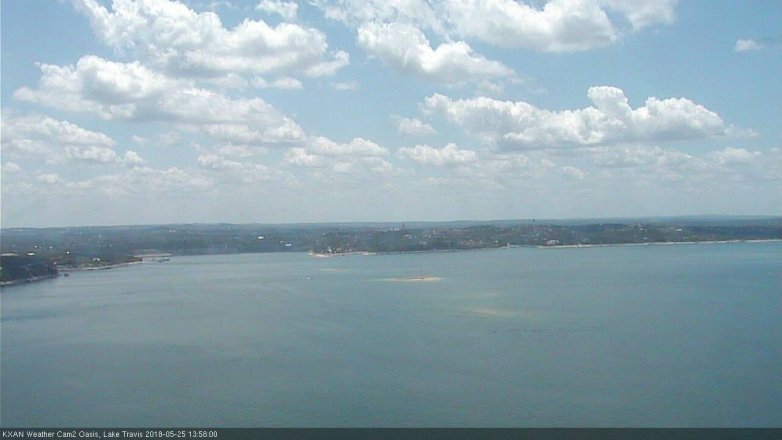 Lake Travis webcam, May 25, 2018 1:00 PM CT