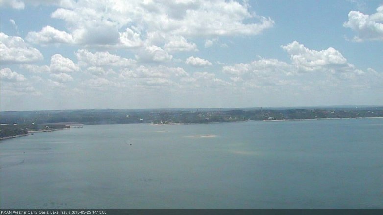 Lake Travis webcam, May 25, 2018 1:15 PM CT