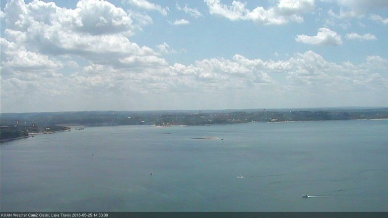Lake Travis webcam, May 25, 2018 1:35 PM CT
