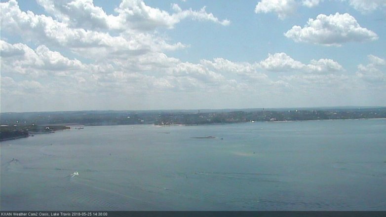 Lake Travis webcam, May 25, 2018 1:40 PM CT