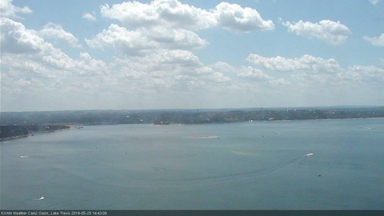 Lake Travis webcam, May 25, 2018 1:45 PM CT