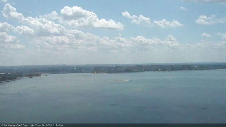 Lake Travis webcam, May 25, 2018 2:05 PM CT