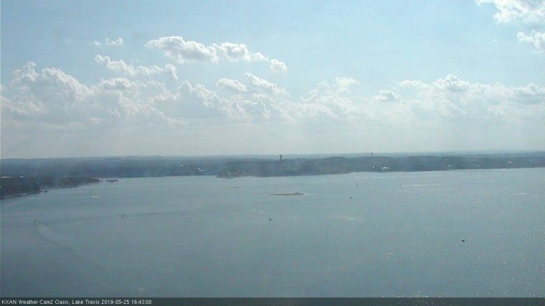 Lake Travis webcam, May 25, 2018 3:45 PM CT