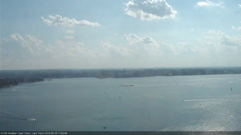 Lake Travis webcam, May 25, 2018 4:05 PM CT