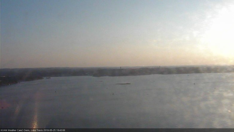 Lake Travis webcam, May 25, 2018 6:45 PM CT